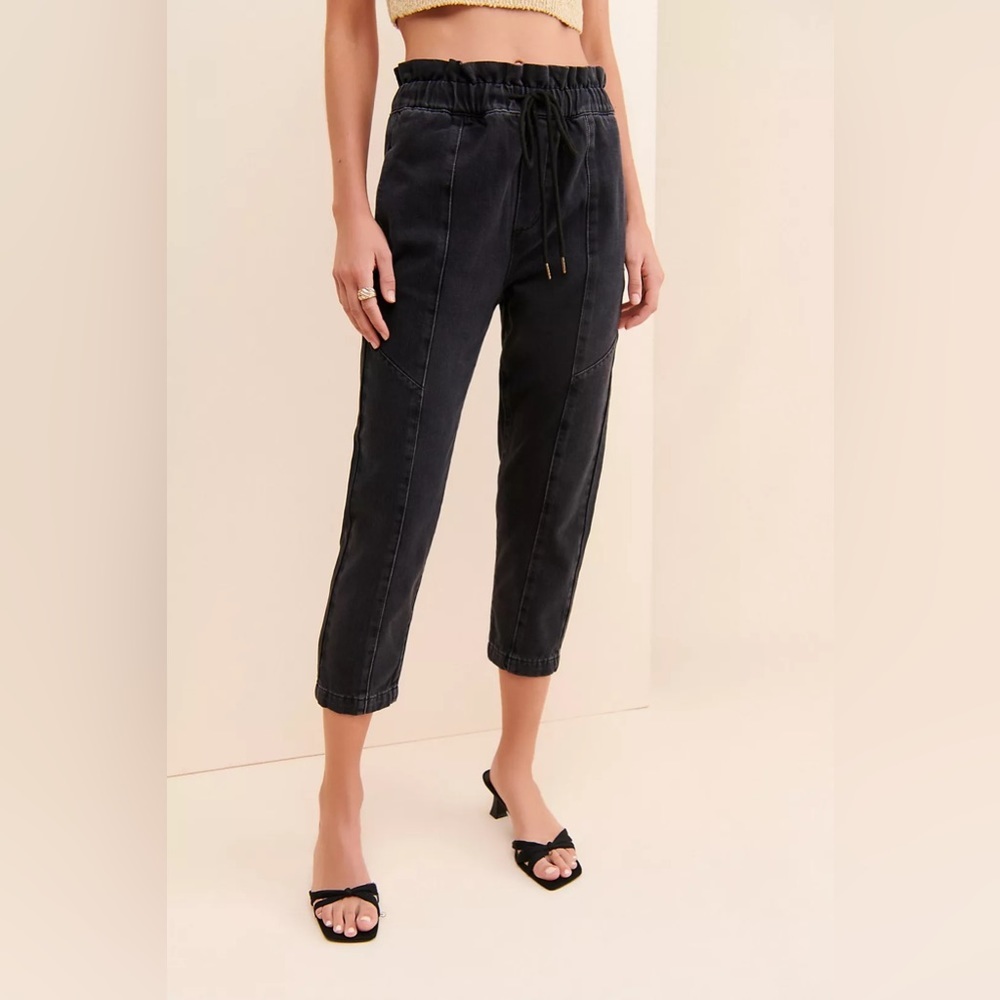 Pistola Cam Cropped Paperbag Jeans